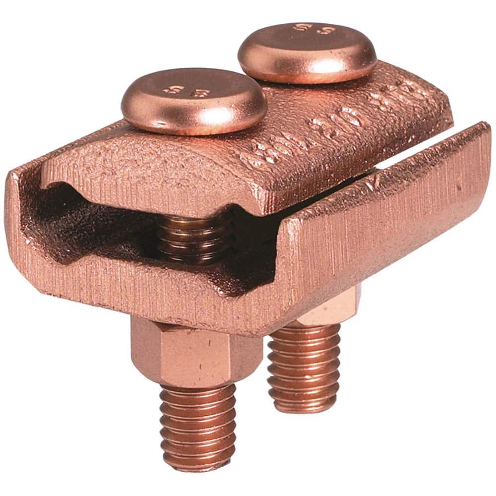 Burndy - Grounding Clamps; Clamp Type: Grounding Clamp ; Compatible Wire Size (AWG): 4-2/0 ; Overall Length (Inch): 2 ; Overall Length (Decimal Inch): 2 ; Material: Copper Alloy ; Standards Met: EU RoHS Indicator; RoHS EX Compliant; UL 486C - Exact Tooling