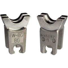 Burndy - Crimper Dies; Tool Type: W-Die ; Size: 0.75" x 1.38" ; Color: Stainless Steel ; For Use With: MD6; MD7 Mechanical; Y500CTHS Hydraulic; PAT600 and PATMD Battery Actuated Crimpers - Exact Tooling