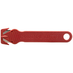 Cardinal Safety Co. - Utility Knives, Snap Blades & Box Cutters; Type: Safety Cutter ; Blade Type: Recessed/Concealed Fixed Blade ; Number of Blades Included: 2 ; Handle Material: Glass-Filled Nylon ; Color: Red ; Blade Length (Decimal Inch): 0.9100 - Exact Tooling