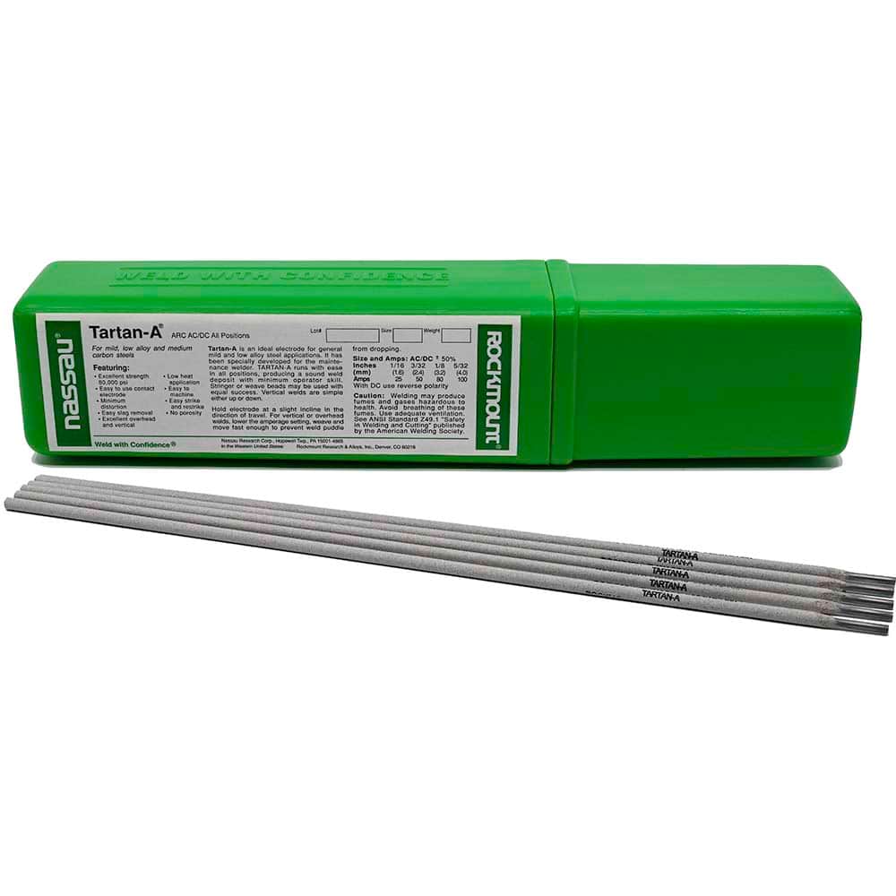 Rockmount Research and Alloys - 11 Lb 3/32 x 14" Carbon Steel Alloy Tartan A Stick Welding Electrode - Exact Tooling