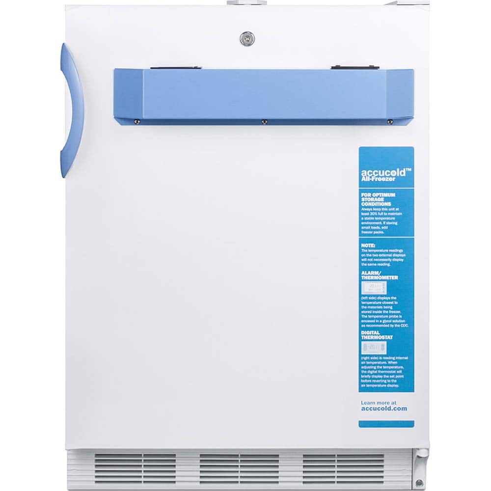 Accucold - Laboratory Refrigerators and Freezers; Type: Pharmacy, Medical-Laboratory Freezer ; Volume Capacity: 3 Cu. Ft. ; Minimum Temperature (C): -25.00 ; Maximum Temperature (C): -15.00 ; Width (Inch): 23.63 ; Depth (Inch): 23.63 - Exact Tooling