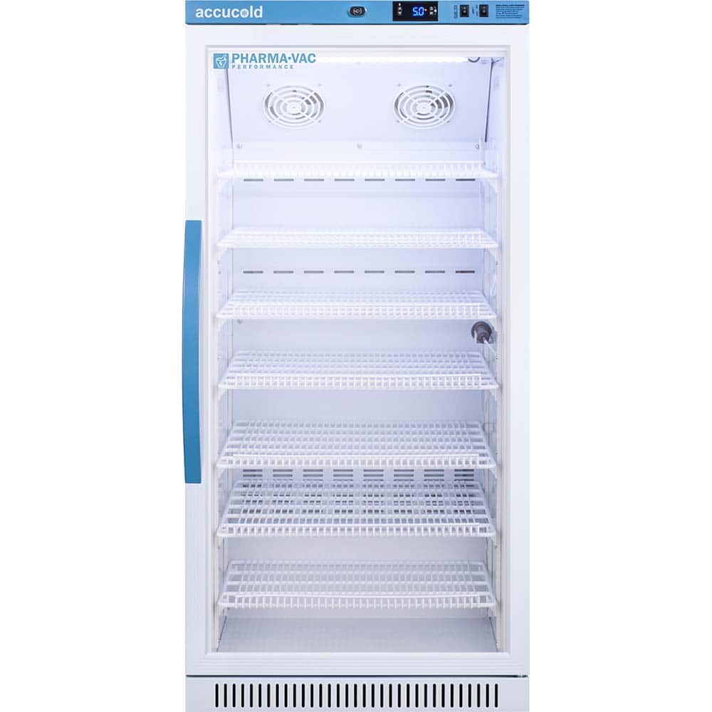 Accucold - Laboratory Refrigerators and Freezers; Type: Pharmacy, Medical-Laboratory Refrigerator ; Volume Capacity: 9 Cu. Ft. ; Minimum Temperature (C): 2.00 ; Maximum Temperature (C): 8.00 ; Width (Inch): 23.38 ; Depth (Inch): 24.38 - Exact Tooling