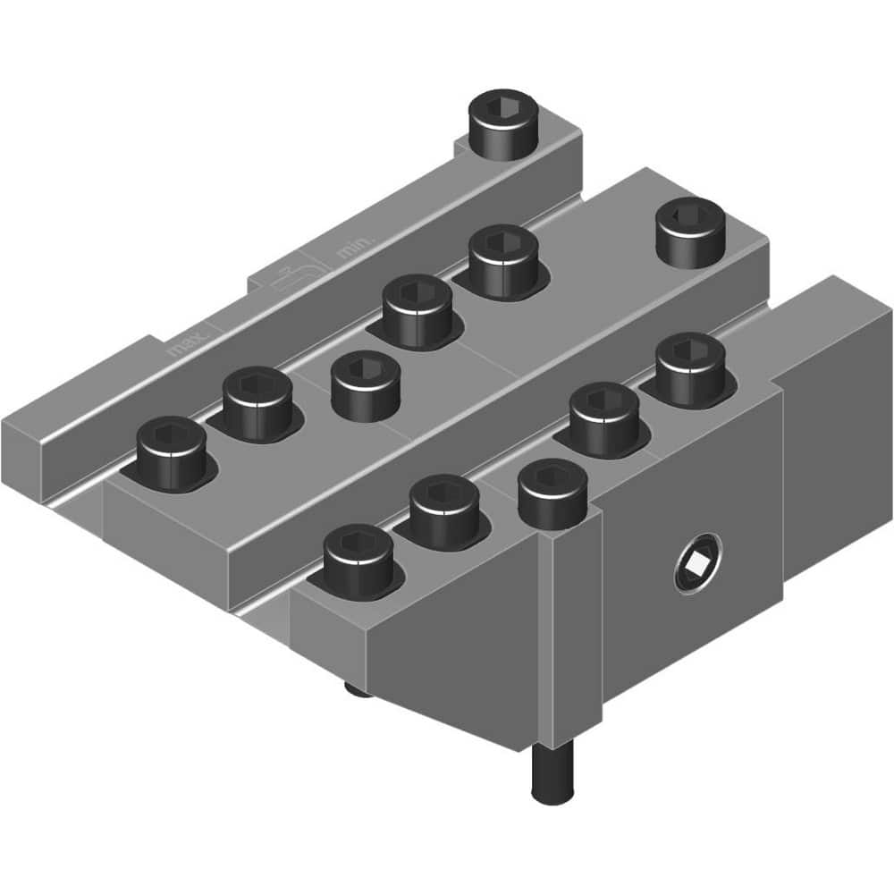 Swiss Gang Plates; Machine Compatibility: Tornos; For Use With: Tornos Deco 13; Tornos Deco 13A; Number of Stations: 2; Quick Change: Yes; Material: Alloy Steel; Station Size: 2x12mm; Additional Information: Only ARNO split-shank ™FAST CHANGE ™ tool hold