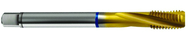 M22x2.5 6H 4-Flute Cobalt Blue Ring Semi-Bottoming 15 degree Spiral Flute Tap-TiN - Exact Tooling