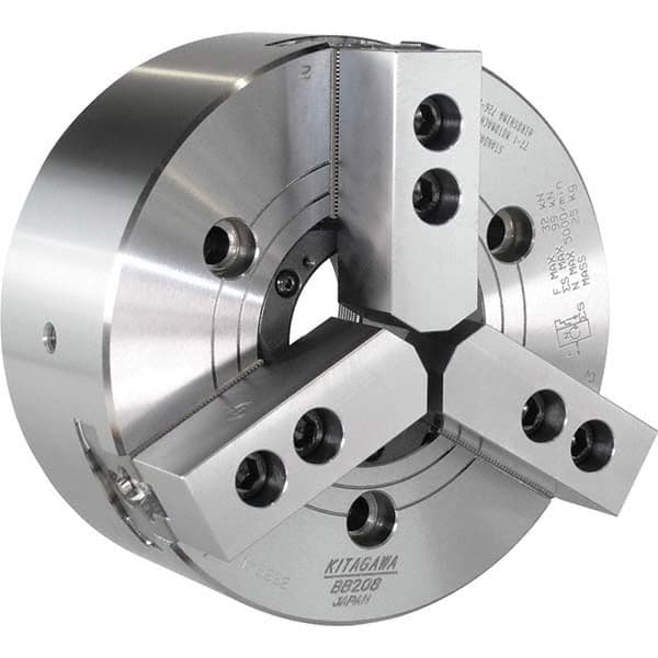 Kitagawa - Power Lathe Chucks Chuck Diameter (Decimal Inch): 8.0000 Number of Jaws: 3 - Exact Tooling