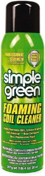 Simple Green - HVAC Cleaners & Scale Removers Container Size (oz.): 20 Container Type: Aerosol - Exact Tooling