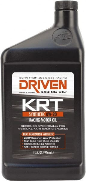 Joe Gibbs Driven Racing Oil - 1 Quart Synthetic Racing Oil - Grade 0W-20 - Exact Tooling