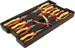 Wiha - 9 Piece Insulated Pliers, Cutters & Molded Tray Hand Tool Set - Comes in Box - Exact Tooling