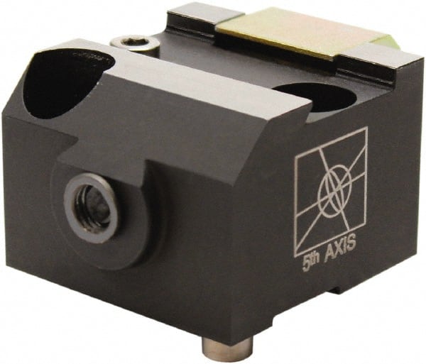 5th Axis - 2,400 Lb Holding Force Single Vise Wedge Clamp - 28 to 32 HRC, 1" Minimum Jaw Spread, 7 Lb/Ft Torque, 1/4-28 x 2 Screw Thread - Exact Tooling