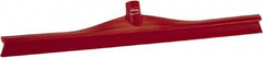 Vikan - 23.62" Rubber Blade Floor Squeegee - Single Edge, Red, Plastic Holder - Exact Tooling