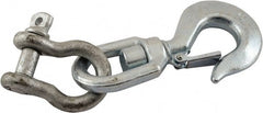 Vestil - 3 Ton Capacity, Steel Swivel Hoist Hook - 7" Long x 1-43/64" Wide - Exact Tooling