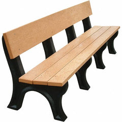 Vestil - 8' Long x 26-1/4" Wide, Recycled Plastic Bench Seat - Exact Tooling