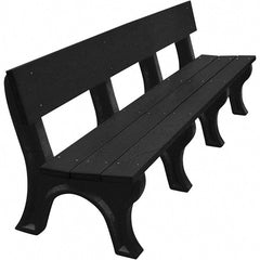 Vestil - 8' Long x 26-1/4" Wide, Recycled Plastic Bench Seat - Exact Tooling