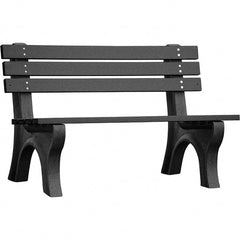 Vestil - 4' Long x 26-1/4" Wide, Recycled Plastic Bench Seat - Exact Tooling