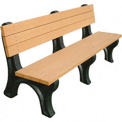 Vestil - 6' Long x 26-1/8" Wide, Recycled Plastic Bench Seat - Exact Tooling