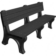 Vestil - 6' Long x 26-1/8" Wide, Recycled Plastic Bench Seat - Exact Tooling