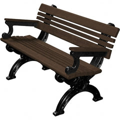 Vestil - 4' Long x 26-3/4" Wide, Recycled Plastic Bench Seat - Exact Tooling