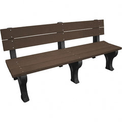 Vestil - 6' Long x 26-1/4" Wide, Recycled Plastic Bench Seat - Exact Tooling
