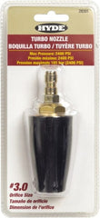 Hyde Tools - 4,000 psi Spray, Pressure Washer Pressure Washer Nozzle - 1.07mm Orifice Diam - Exact Tooling