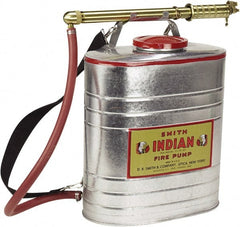 Smith Indian - 5 Gal Chemical Safe Garden Fire Pump - Steel Tank, Wide Mouth, Reinforced Hose - Exact Tooling