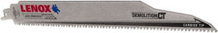 Lenox - 12" Long x 1" Thick, Carbide Reciprocating Saw Blade - Tapered Profile, 6 TPI, Toothed Edge, Tang Shank - Exact Tooling