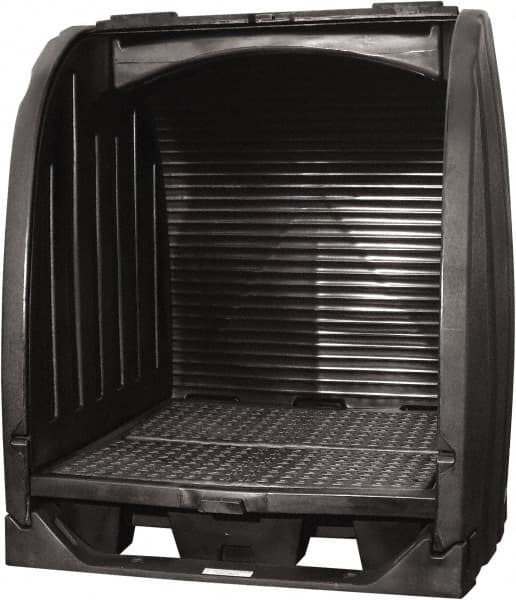 Enpac - Drum Storage Units & Lockers Type: Pallet with Rolltop Hardcover and Drain Number of Drums: 4 - Exact Tooling