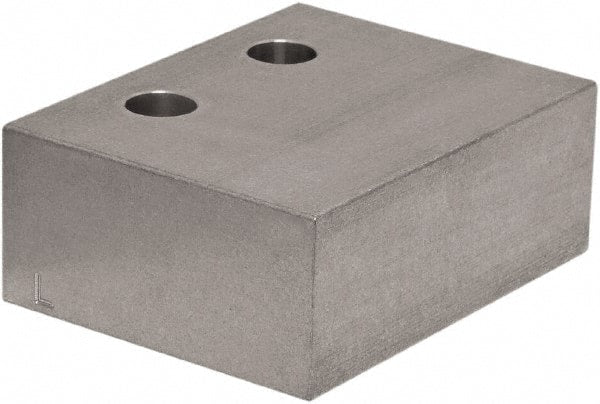 Raptor Workholding - 1 Piece Vise Jaw Plate - Aluminum, 3" Long, 1-1/2" High - Exact Tooling