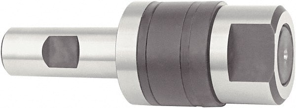 Bison - 1" Diam Milling Machine Arbor - Stub Style, Weldon Shank, 1/2" Shank Diam, 92.5mm OAL, For 5/8" Cutter Hole Diam - Exact Tooling