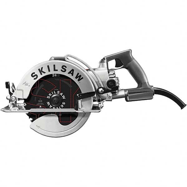 Skilsaw - 15 Amps, 8-1/4" Blade Diam, 4,700 RPM, Electric Circular Saw - 120 Volts, 8' Cord Length, 7/8" Arbor Hole, Left Blade - Exact Tooling