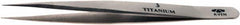 Aven - 4-7/8" OAL 3 Precision Tweezers - Fine Straight Point - Exact Tooling