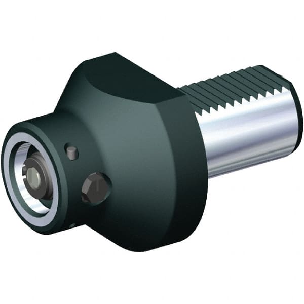 Kennametal - Right Hand Cut, KM63 Modular Connection, Adapter/Mount Lathe Modular Clamping Unit - 50mm Square Shank Diam, 6.221" OAL, Through Coolant, Series RAR-VDI Axial - Exact Tooling