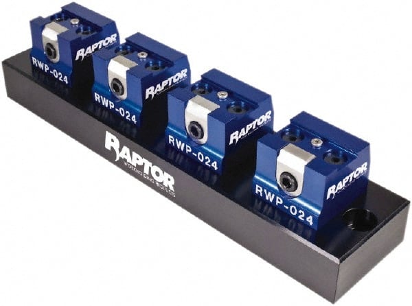 Raptor Workholding - 3/4" Jaw Width, 2-7/8" High x 13" Long x 4" Wide Dovetail Vise - For Use with 4 & 5 Axis Workholding Systems - Exact Tooling