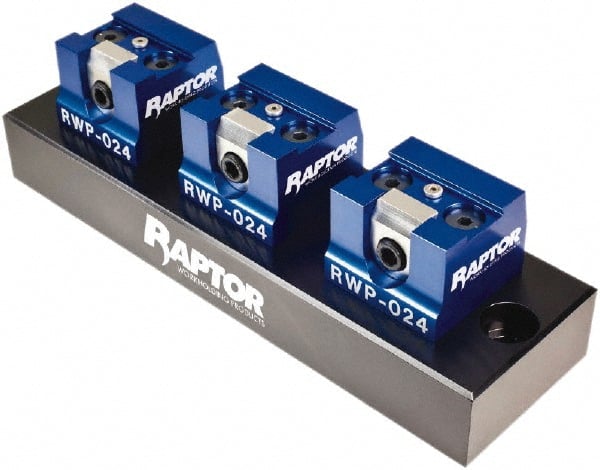 Raptor Workholding - 3/4" Jaw Width, 2-7/8" High x 10" Long x 4" Wide Dovetail Vise - For Use with 4 & 5 Axis Workholding Systems - Exact Tooling