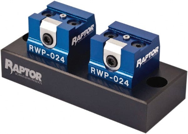 Raptor Workholding - 3/4" Jaw Width, 4" High x 8-1/2" Long x 4" Wide Dovetail Vise - For Use with 4 & 5 Axis Workholding Systems - Exact Tooling