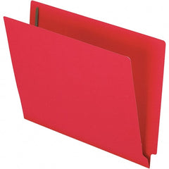 Pendaflex - 8-1/2 x 11", Letter Size, Red, File Folders with End Tab - 11 Point Stock, Straight Tab Cut Location - Exact Tooling