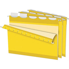 Pendaflex - 8-1/2 x 11", Letter Size, Yellow, Hanging File Folder - 11 Point Stock, 1/5 Tab Cut Location - Exact Tooling