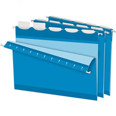 Pendaflex - 8-1/2 x 11", Letter Size, Blue, Hanging File Folder - 11 Point Stock, 1/5 Tab Cut Location - Exact Tooling