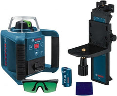 Bosch - 650' Measuring Range, 1/8" at 100' Accuracy, Self-Leveling Horizontal & Vertical Rotary Laser - ±5° Self Leveling Range, 1 Beam, 2-D Battery Included - Exact Tooling