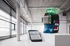Bosch - 3 Beam 200' Max Range Self Leveling Line Laser - 3/32" at 30' Accuracy, Battery Included - Exact Tooling