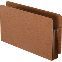 Pendaflex - 15-3/4 x 9-1/2", Legal, Brown, Expandable File Folders with Drop Front & End Tab Pocket - Straight Tab Cut Location - Exact Tooling