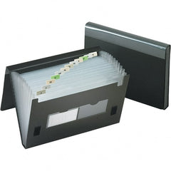 Pendaflex - 13 x 9-1/2", Letter Size, Black, A-Z Indexed Expanding Files - Assorted Tab Cut Location - Exact Tooling