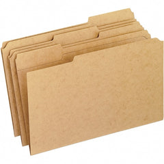 Pendaflex - 15-1/4 x 10", Legal, Brown, File Folders with Top Tab - 11 Point Stock, Assorted Tab Cut Location - Exact Tooling