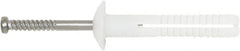 Powers Fasteners - 1/4" Diam, 1/4" Drill, 1" OAL, 2" Min Embedment Hammer Drive Concrete Anchor - 304 Nylon/Stainless Steel, Flat Head, Hammer Drive - Exact Tooling