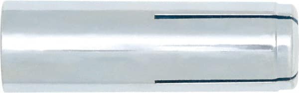 Powers Fasteners - 1/2" Diam, 5/8" Drill, 2" OAL, Drop-In Concrete Anchor - 1008 Carbon Steel, Zinc-Plated Finish, Hammer Drive, 13/16" Thread Length - Exact Tooling