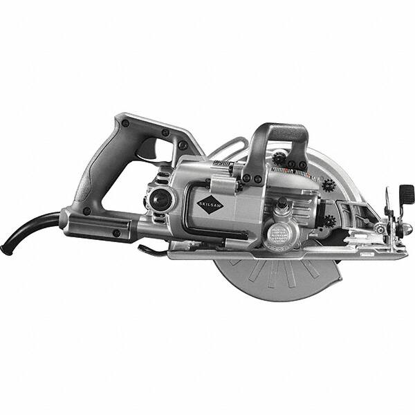 Skilsaw - 15 Amps, 7-1/4" Blade Diam, 5,300 RPM, Electric Circular Saw - 120 Volts, 8' Cord Length, 7/8" Arbor Hole, Left Blade - Exact Tooling
