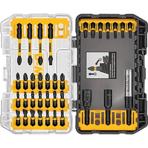 DeWALT - Power & Impact Screwdriver Bit Sets Point Type: Nut Driver; Phillips; Slotted; Torx Drive Size: 0.25 - Exact Tooling