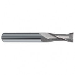 7/16 Dia. x 4-1/2 Overall Length 2-Flute Square End Solid Carbide SE End Mill-Round Shank-Center Cut-Uncoated - Exact Tooling