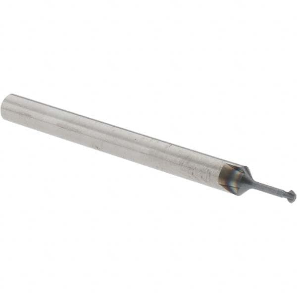 Accupro - 1/16° 1/16" Cut Diam, 0.031" Cut Width, 1/8" Shank, Solid Carbide Double-Angle Cutter - Exact Tooling