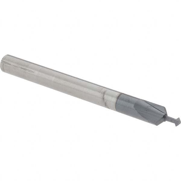 Accupro - 1/16° 1/16" Cut Diam, 0.031" Cut Width, 1/8" Shank, Solid Carbide Double-Angle Cutter - Exact Tooling