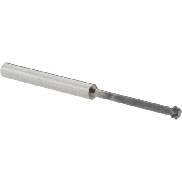 Accupro - 3/16° 3/16" Cut Diam, 0.093" Cut Width, 3/16" Shank, Solid Carbide Double-Angle Cutter - Exact Tooling